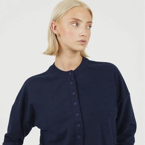 Brave Soul Navy Long Sleeve Button Down Top - Navy Image 4