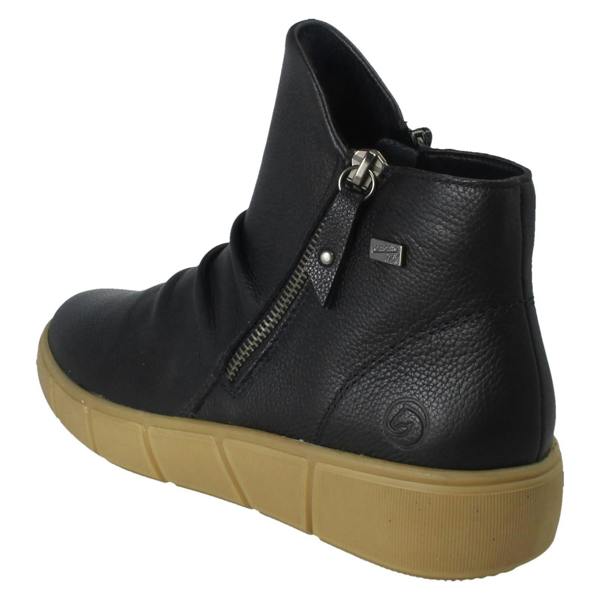 Remonte Ladies Remonte Dual Zip Leather Casual Ankle Boots D1T73