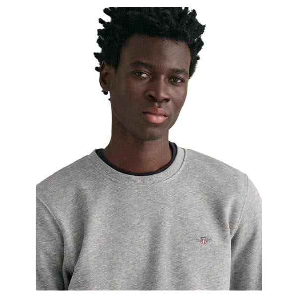 Gant Mens Crew Neck Sweatshirt - Grey - 