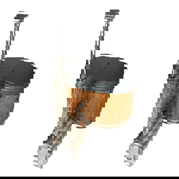 Wood Fired Ofuro Style Hot Tub, Fibreglass/ Liner, for couples.