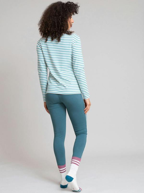 Kite Womens Organic Lytchett Side Stripe Leggings Steel