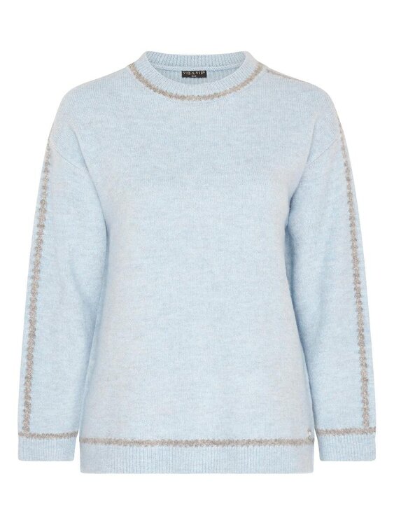 VIZ-A-VIZ Jacquard Crew Neck Jumper