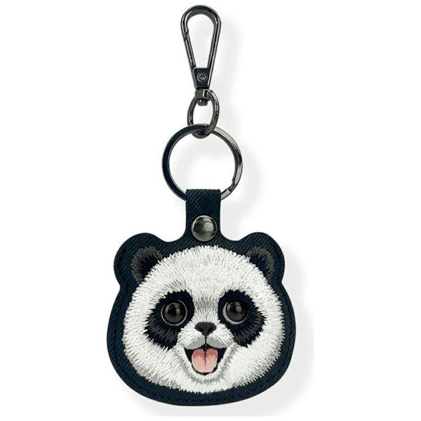 Nimmy Friends Nimmy Big Eye Cute Pet Travel Panda Face Airtag Keychain Black - N-XDY-YSK-06-A