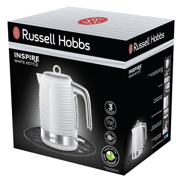 Russell Hobbs Inspire White Kettle 24360 – Premium Design with Fast Boil Performance
