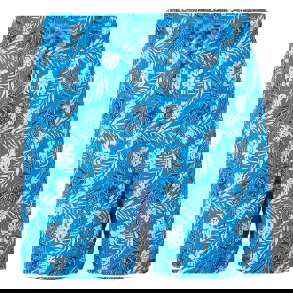 Regatta Mens Loras Leaf Seersucker Swim Shorts - Elysium Blue