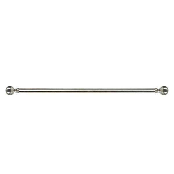 Marlow Steel Curtain Rod Quiet Rail Pole Set Extendable Adjustable Satin Nickel