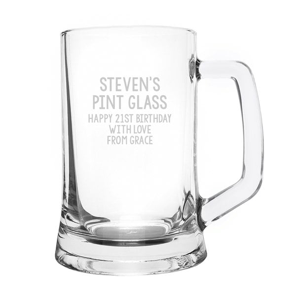 Personalised Memento Company Personalised Free Text Pint Stern Tankard