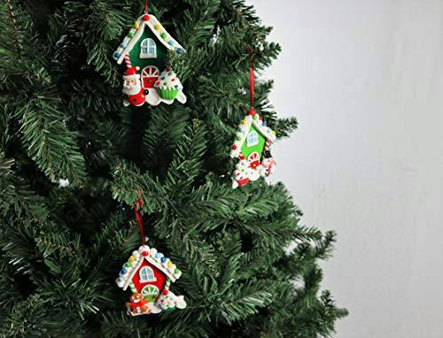 Multicolour Ceramic Christmas Hanging Decorations in 3 or 12 Pack Sizes for Trees and Displays image 6