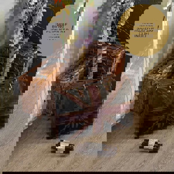 Mala Leather Union Jack Genuine Leather Vintage Holdall in Brown