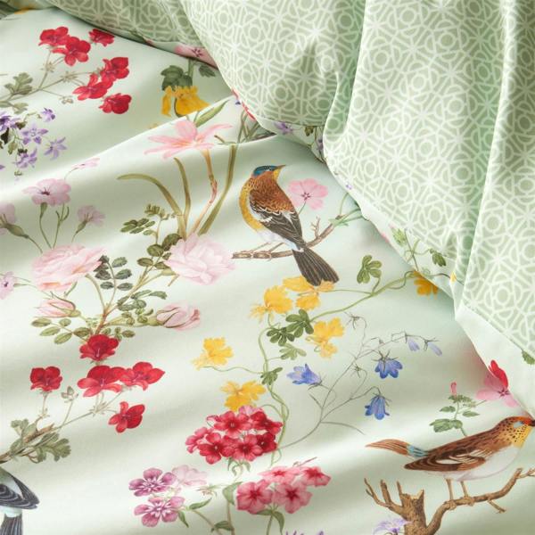 RHS Birds In Bloom Green Duvet Cover Set