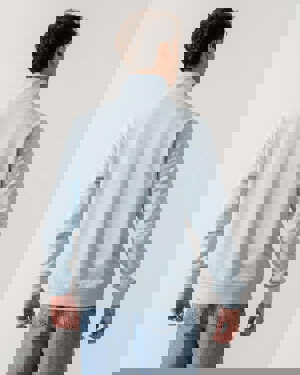 Belstaff Quarter Zip Sweatshirt - Sky Blue - CHO - Designer Mens Sweatshirts