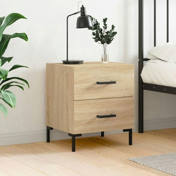 Berkfield Bedside Cabinet Sonoma Oak 40x35x47.5 cm Engineered Wood
