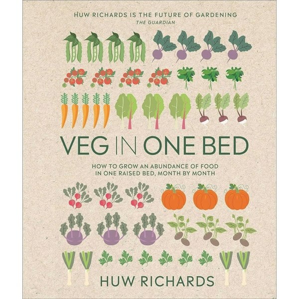 Huw Richards 3 Book Set (Veg in One Bed, Grow Food for Free & The Vegetable Grower's Handbook)