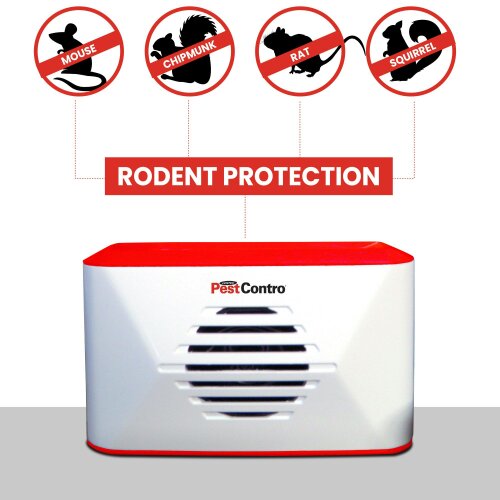Lentek Portable Battery Opeated Rodent Repeller  Ultrasonic Mice & Rat Deterrent for Car, Garage & Home