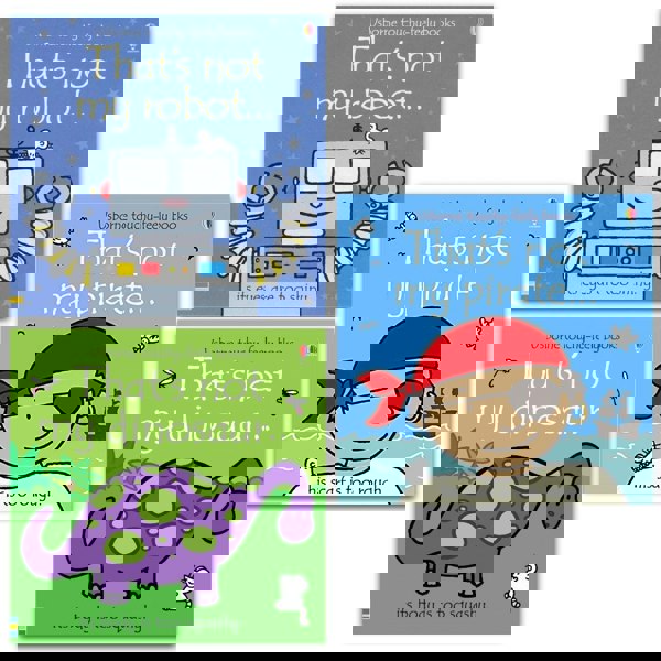 Usborne Touchy Feely That's Not My Pirate, Dinosaur, Robot 3 Books Collection Set by Fiona Watt