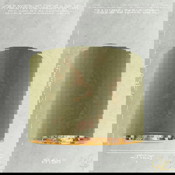 Woodland Animals and Forest Drum Lamp Shade with Olive Green Linen Image 6