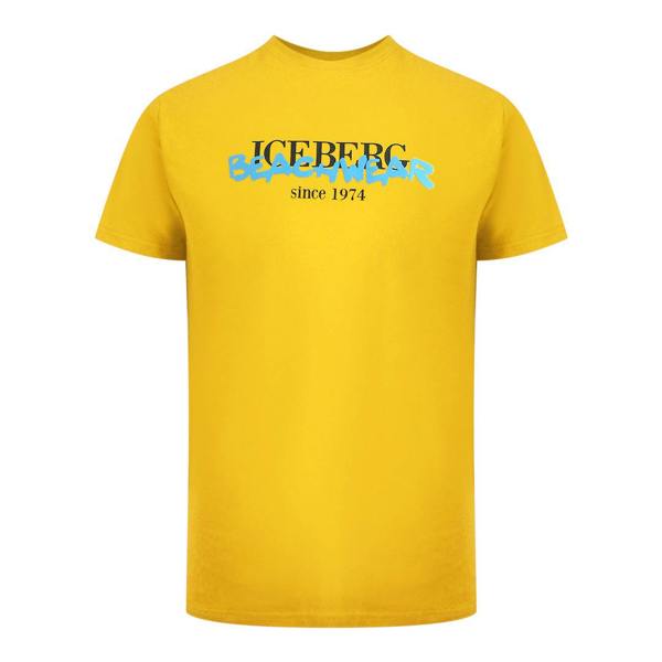 Iceberg Ice Iceberg Beachwear Logo Yellow T-Shirt