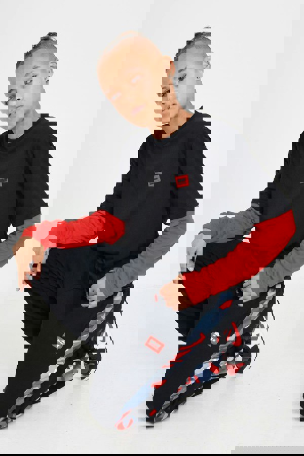 Beat Boyz Club Screen Zip Through Hoodie and Jogger Set - Red Geo