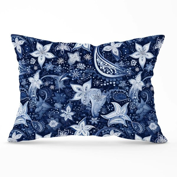 Warren Reed Paisley Christmas Stars Blue Cushions