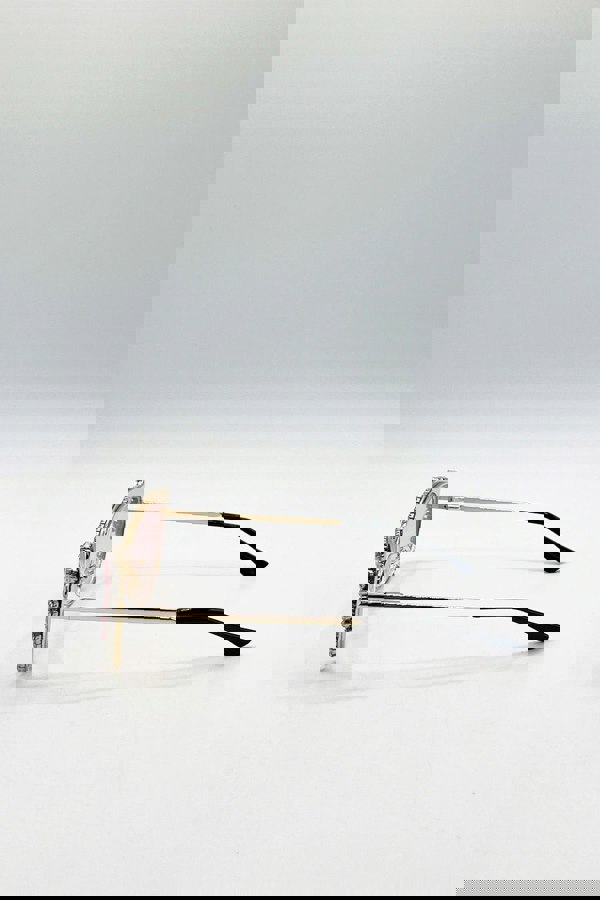 SVNX Cat-Eye Diamante Sunglasses in Pink