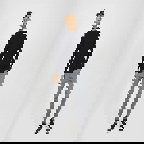 Brave Soul Black Long Sleeve Ribbed Raglan Jumper - Black Image 3