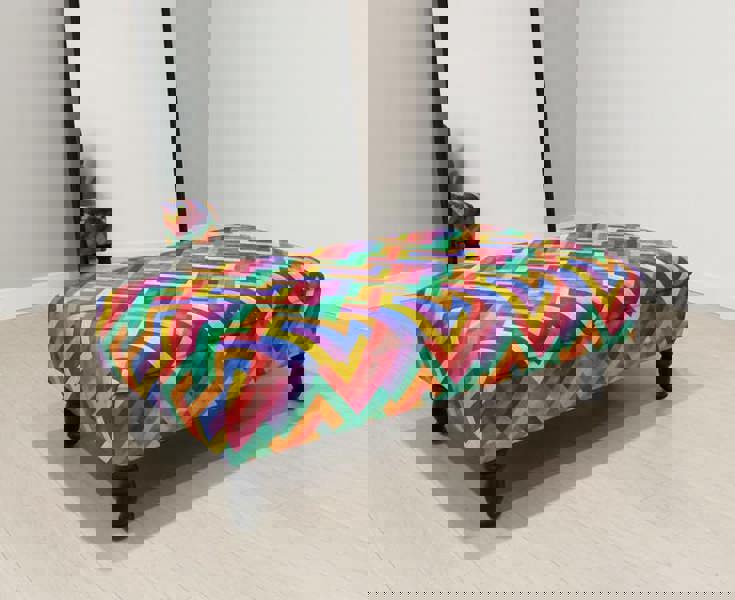 ISTOOLS Premium Multi-Colour Trem Footstool Pouffe – Stylish, Comfortable & Versatile