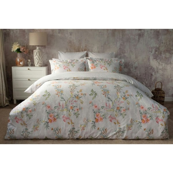 Belledorm Rieva Floral Duvet Cover Set - Grey