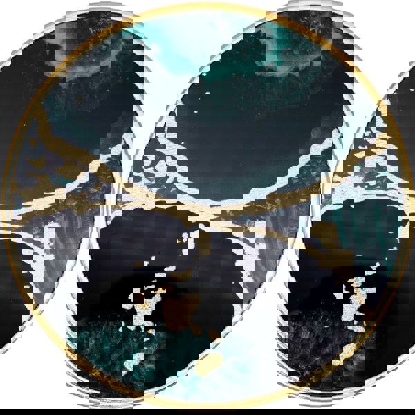 Maison des Cadeaux Set of 4 Black Round Drink Coasters