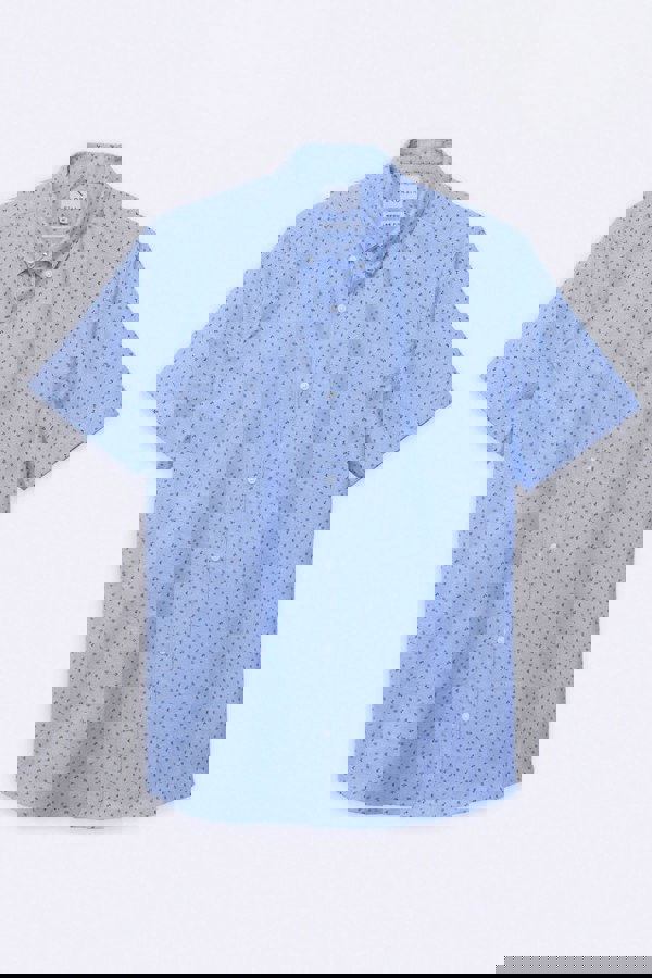 ENORSIA Printed Short Sleeve Shirt with Polka Dots and Comfortable Fit