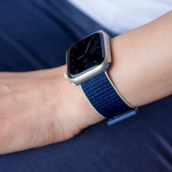 The Colourful Aura Apple Iwatch Watch Colourful Nylon Strap Band For Series 7 6 5 4 3 2 & SE - Blue
