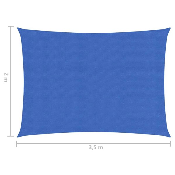 Berkfield Sunshade Sail 160 g/m�__ Blue 2x3.5 m HDPE