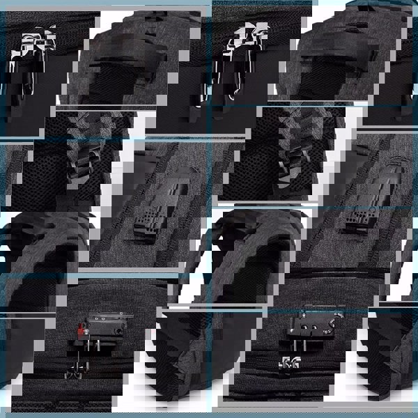 Riseicon Liberty 1 Anti-theft USB charging waterproof laptop backpack - Black