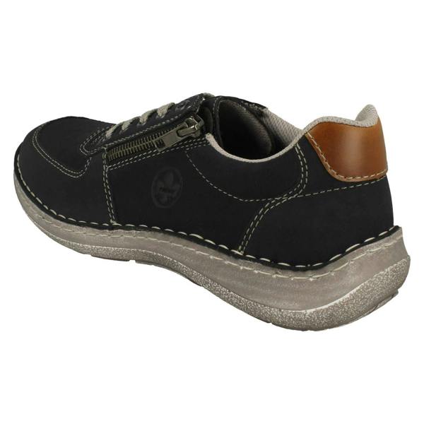 Rieker Mens Rieker Zip Detailed Extra Wide Fitting Shoes 03030