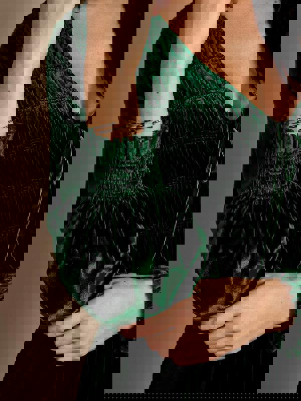 GWD Emerald Green Velvet Lydia Maxi Dress