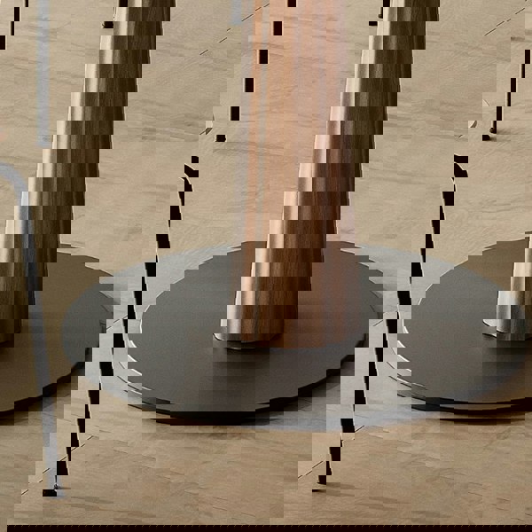 Anderson Small Round Dining Table, Sintered Stone & Solid Wood-Weilai Concept-Weilai Concept