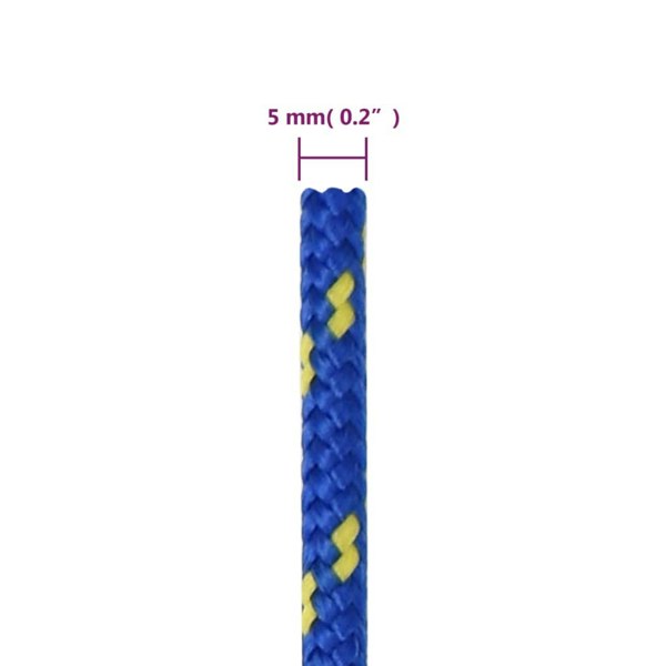 Berkfield Boat Rope Blue 5 mm 100 m Polypropylene
