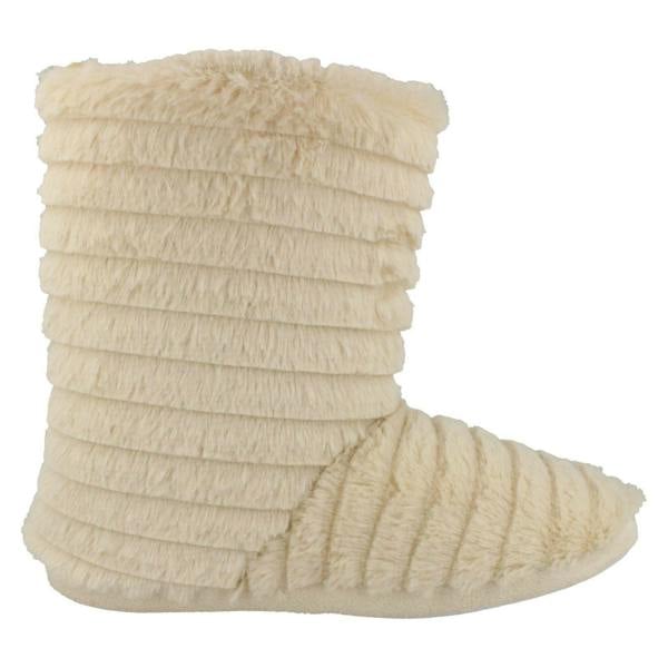 Spot On Ladies Spot On Soft Faux Fur Slipper Boots