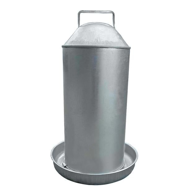 Ketoplastics 4 Gallon Metal Large Automatic Chicken Waterer Hen Coop Drinker Bird Hen Duck