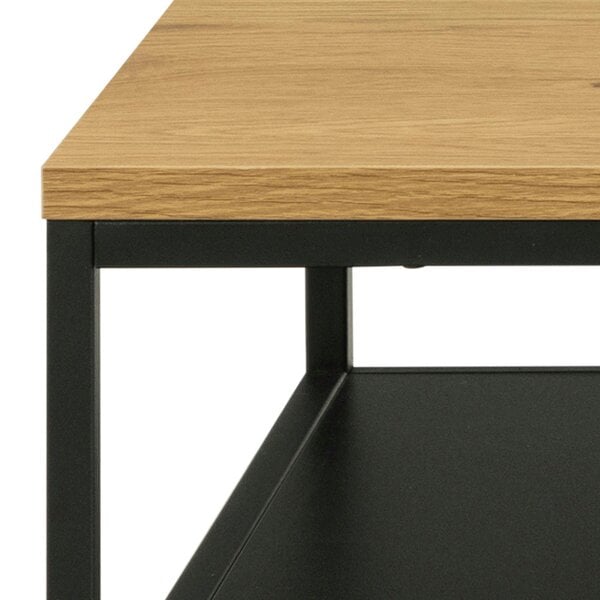 Wyld Haus Haslev Natural Oak Rectangular Coffee Table with Full Bottom Shelf