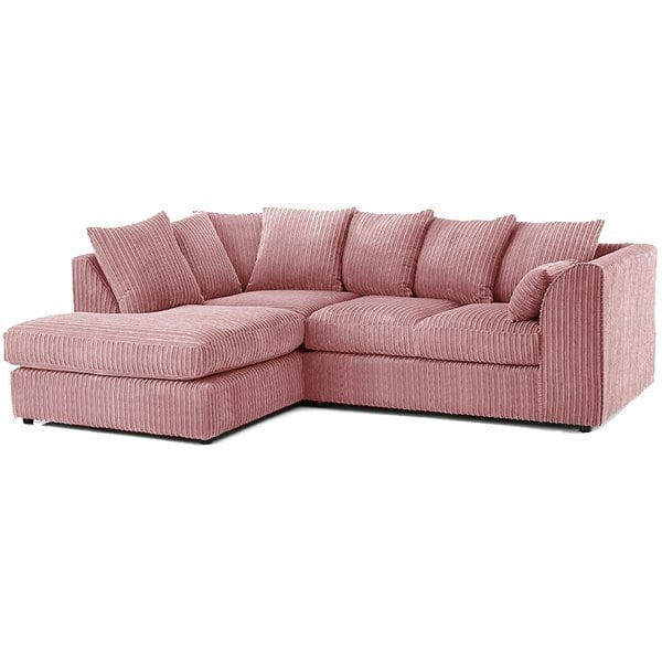 Furnishings For Less Luxor Cord Fabric 4 Seater Corner Sofa Scatter Back