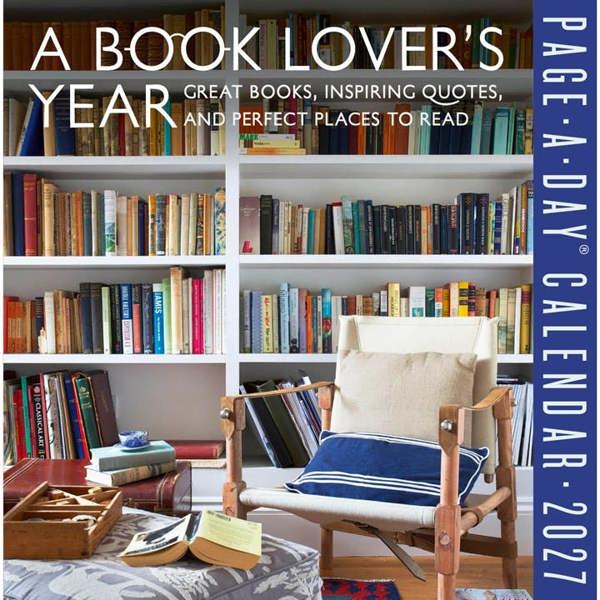 A Book Lovers Year Desk Calendar 2027, Desk Calendars, Day To View, History & Literature, Gift