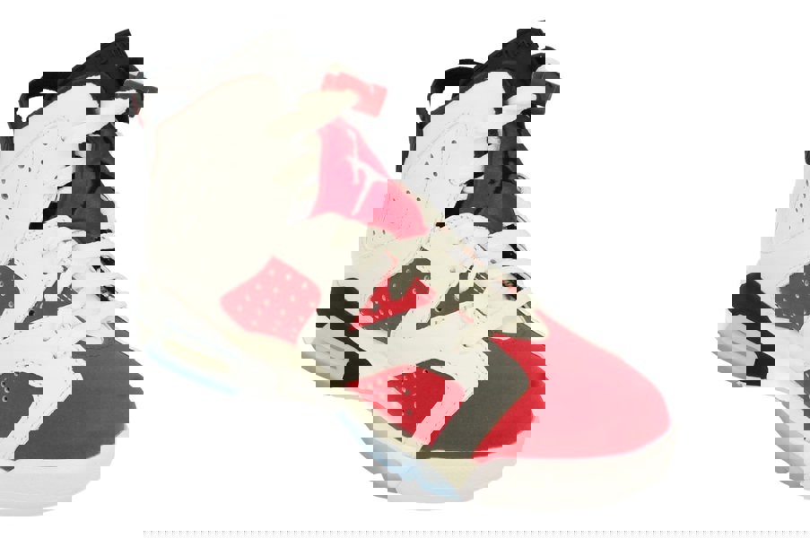 Nike Air Jordan 6 Retro GS Trainers 384665  106 - White Carmine Black 106 - Photo 3