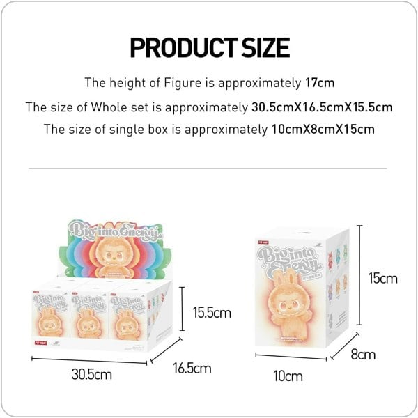 Pop Mart THE MONSTERS Big into Energy Series - Vinyl Plush Pendant Sealed, Labubu 1 Blind Box Collectible Toy