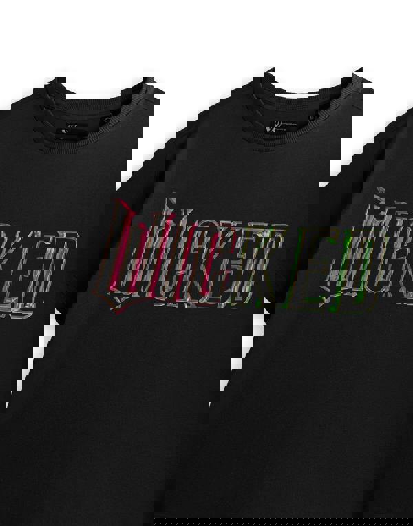 Wicked Womens Black Green Pink Logo Crop Cropped Short Sleeved T-Shirt