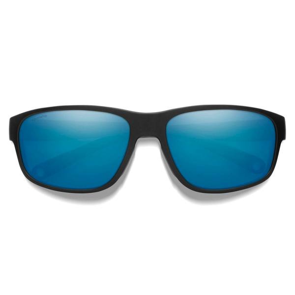 Smith Sunglasses Redding 2 124 QG Matte Black ChromaPop Polarized Blue Mirror