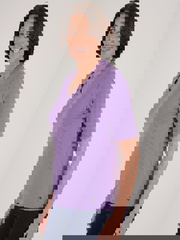 PennyPlain High Back Sweetheart Neck Top - Amethyst