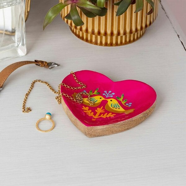 Love Frankie Bird Heart-Shaped Trinket Dish