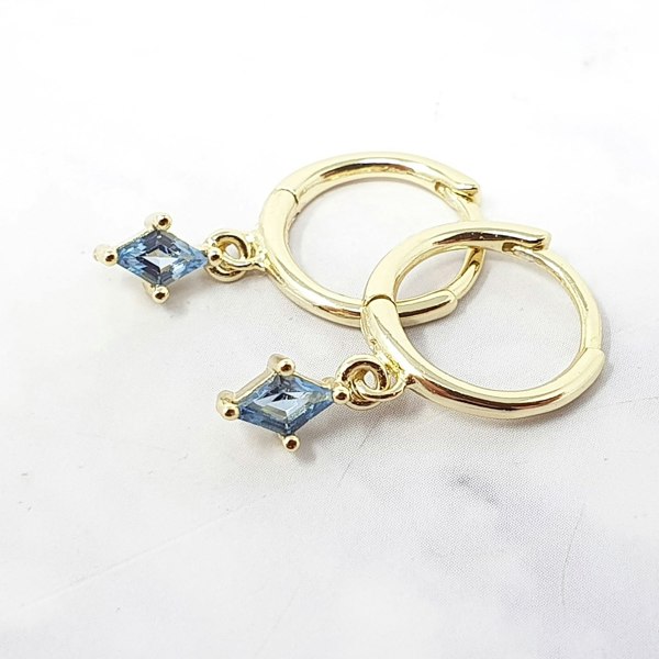 Harfi Blue Topaz December Birthstone Earrings Gift Set For Her