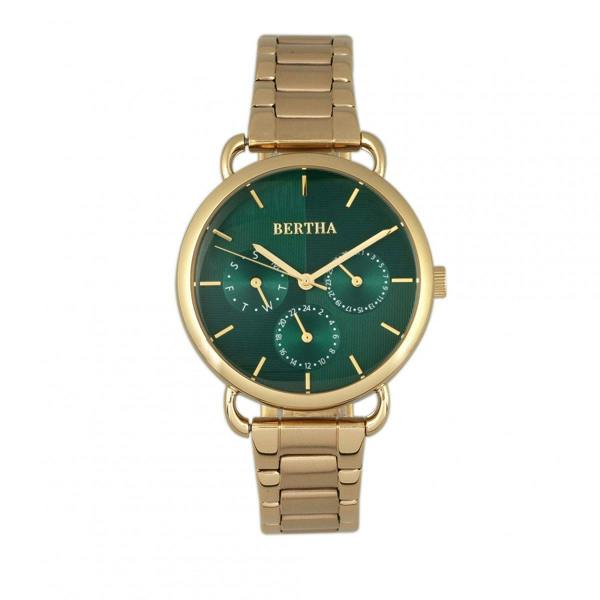 Bertha Gwen Bracelet Watch w/Day/Date - Gold - BTHBR8302