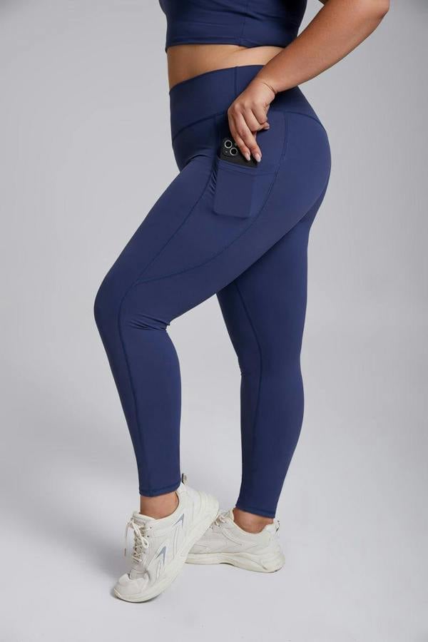 Anniou Plus Size Side Pocket Yoga Leggings
